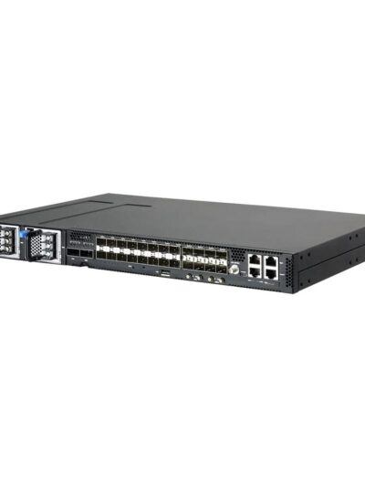 Edgecore CSR320, 16x 10Gbps SFP+, 8x 25Gbps SFP28, 2x 100Gbps QSFP28 ports, 2x AC PSUs, Front to Back Airflow, ONIE Software Installer, Cell Site Gateway Access Router