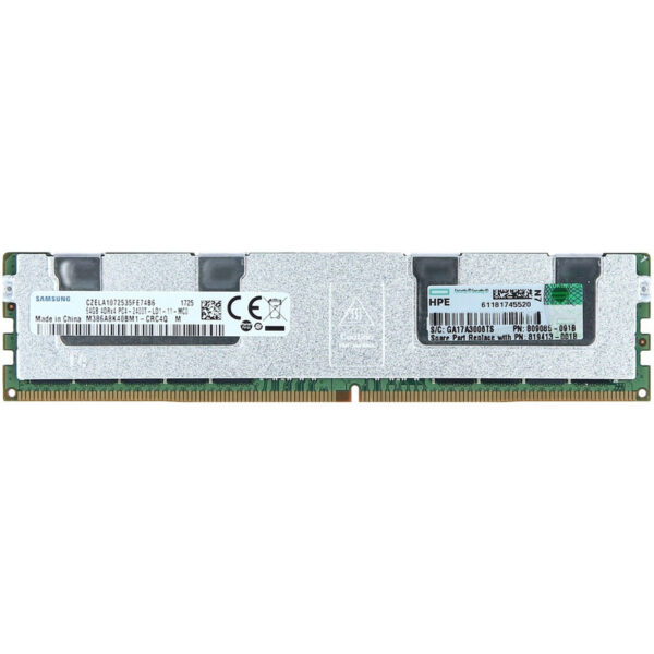 HPE 64GB 4Rx4 PC4-19200T-L (DDR4-2400) Load Reduced CAS-17 Memory Kit