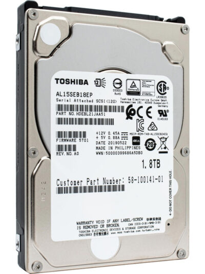 Toshiba 1.8TB 10K 2.5-inch SAS 12Gb/s 4Kn Enterprise Hard Drive