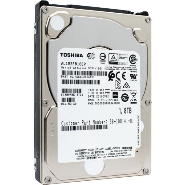 Toshiba 1.8TB 10K 2.5-inch SAS 12Gb/s 4Kn Enterprise Hard Drive