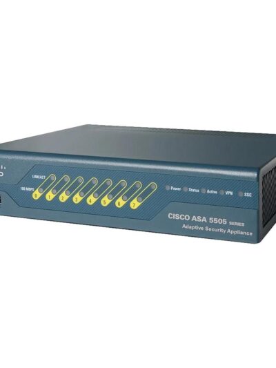 Cisco ASA 5505 10-User Bundle; includes 8-port Fast Ethernet switch, 10 IPsec VPN peers, 2 Premium VPN peers, Data Encryption Standard (DES) license
