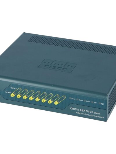 Cisco ASA 5505 Unlimited-User Security Plus Bundle includes 8-port Fast Ethernet switch, 25 IPsec VPN peers, 2 SSL VPN peers, DMZ, stateless Active/Standby high availability, 3DES/AES license