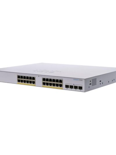 Cisco Business 250 Series CBS250-24FP-4X Smart Switch, 24-Port 10/100/1000 PoE+ with 370W power budget & 4 10 Gigabit SFP+ ports