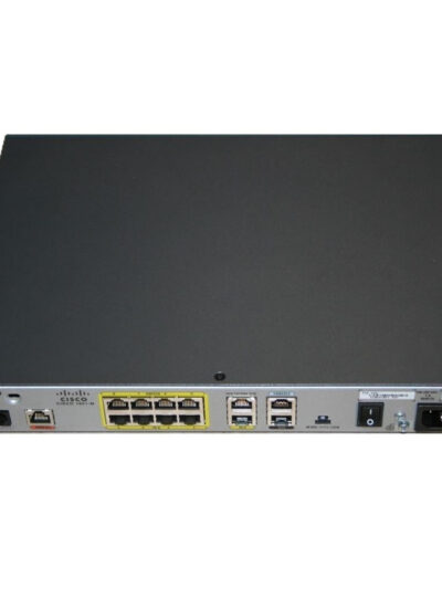 Cisco 1801 ISR ADSL over POTS Annex M router with 8-port 10/100BASE-T switch, ISDN S/T backup, Cisco IOS IP broadband, 32 MB Flash, and 128 MB DRAM