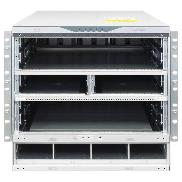 Cisco MDS 9706 Base Config Chassis FANs, 2 Sup-1, 3 Fabric-1, 4 PS AC 3K