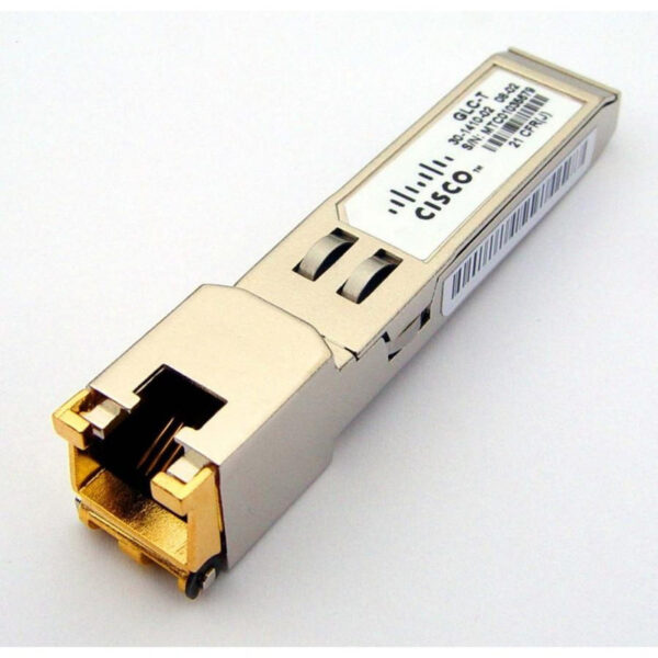 VST Verified Cisco 1000BASE-T SFP transceiver module for Category 5 copper wire, RJ-45 connector