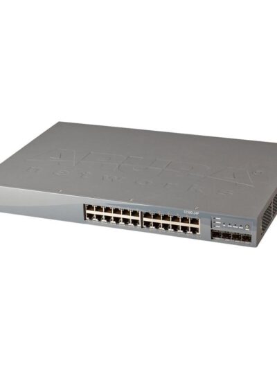 Aruba S1500-24P Mobility Access Switch with 24 10/100/1000BASE-T IEEE 802.3af PoE/802.3at PoE+ ports plus 4 Gigabit Ethernet SFP (optics ordered separately). Integrated AC power supply