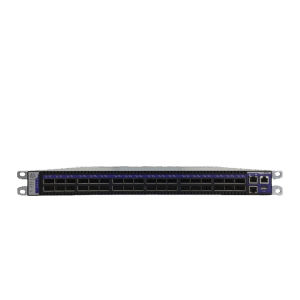 Mellanox InfiniScale IV QDR InfiniBand Switch, 36 QSFP ports, 1 Power Supply, support for FabricIT EFM, Connector side to PSU side airflow (iDataplex ready) with rack rails
