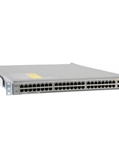 Cisco Nexus 3064-T, 48 10GBase-T and 4 QSFP+ ports, choice of airflow and power supply, Lan Base