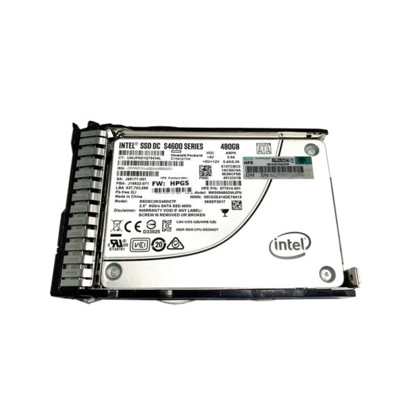 HPE 480GB 2.5-inch SSD SATA 6Gb/s Mixed Use SC Digitally Signed Firmware w/ caddy
