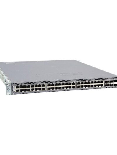 Juniper QFX5100, 48 100M/1G/10G RJ-45 ports, 6 QSFP ports, redundant fans, redundant AC power supplies, built-in port-to-PSU airflow