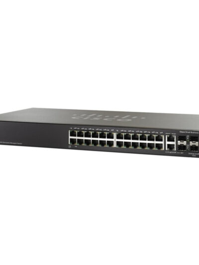 Cisco Small Business 500 Series 24-port 10/100 PoE+ with Gigabit Uplinks (2 combo Gigabit Ethernet & 2 1GE/5GE SFP) Stackable Managed Switch