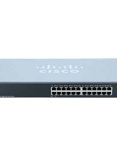 Cisco Small Business 220 Series SG220-26P Smart Switch, 24-Port 10/100/1000 PoE+ with 180W power budget & 2 Gigabit RJ45/SFP combo ports