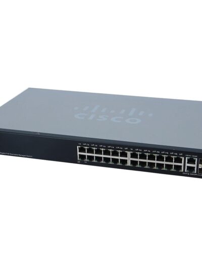Cisco Small Business 500 Series SG500-28P Stackable Managed Switch, 24-Port 10/100/1000 PoE+ with 180W power budget & 4 Gigabit Ethernet (2 combo RJ45/SFP & 2 SFP) ports