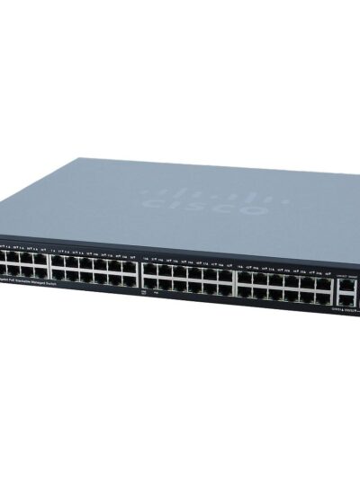 Cisco Small Business 500 Series SG500-52P Stackable Managed Switch, 48-Port 10/100/1000 PoE+ with 375W power budget & 4 Gigabit Ethernet (2 combo RJ45/SFP & 2 SFP) ports