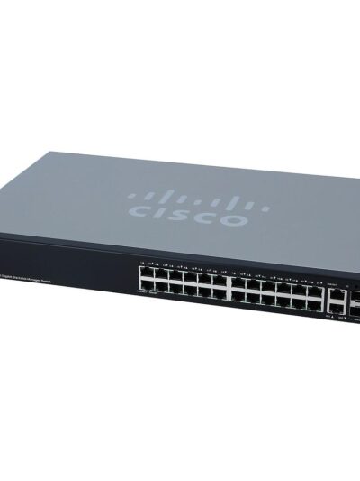 Cisco 550X Series SG550X-24 Stackable Managed Switch, 24-Port 10/100/1000 & 4x 10 Gigabit Ethernet (2x 10GBase-T/SFP+ combo & 2x SFP+)