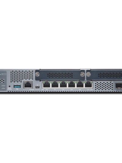 Juniper SRX320 Firewalls include hardware (8GbE, 2x MPIM slots, 4G RAM, 8G Flash, power adapter and cable) and Junos Software Base (firewall, NAT, IPSec, routing, MPLS and switching). RMK not included.