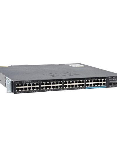 Cisco Catalyst 3650 Standalone with Optional Stacking 48 (36 10/100/1000 and 12 100Mbps/1/2.5/5/10 Gbps) Ethernet and 4x10G Uplink ports, with one 1100WAC power supply, 1 RU, IP Base feature set