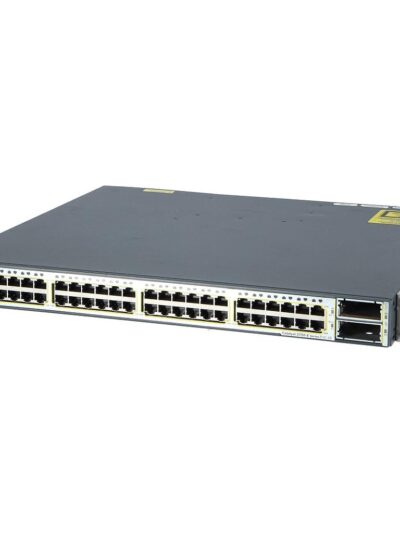 Cisco Catalyst 3750E Stackable 48 10/100/1000 PoE Ethernet ports & 2 10GE X2, with one 750W AC Power Supply, IP Base software