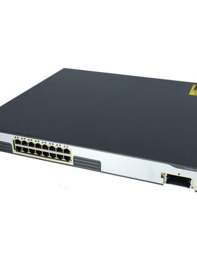 Cisco Catalyst 3750G Stackable 16 10/100/1000 Gigabit Ethernet ports & 1 10GbE Xenpak Uplink port, IP Base software