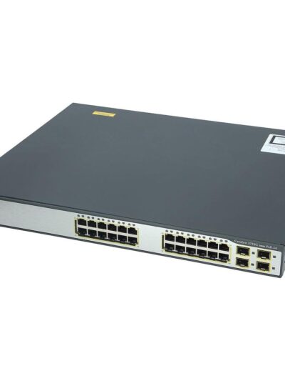 Cisco Catalyst 3750G Stackable 24 10/100/1000Base-T PoE Gigabit Ethernet ports & 4 SFP Uplink ports, IP Services software
