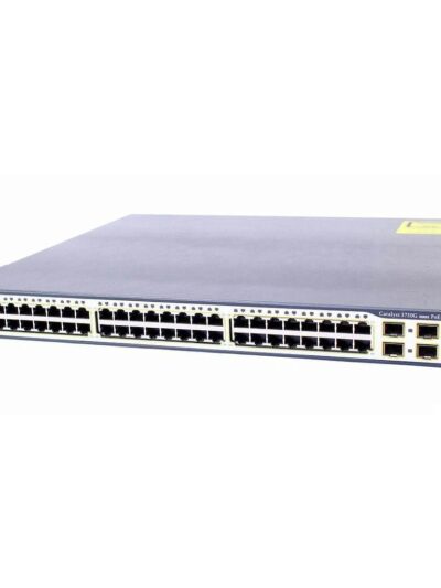 Cisco Catalyst 3750G Stackable 48 10/100/1000Base-T PoE Gigabit Ethernet ports & 4 SFP Uplink ports, IP Services software