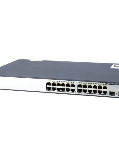Cisco Catalyst 3750V2 Stackable 24 10/100Base-T PoE Ethernet ports & 2 SFP Uplink ports, IP Base software