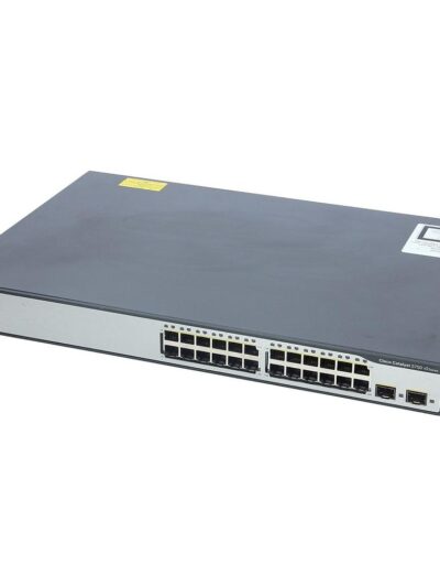 Cisco Catalyst 3750V2 24 10/100 ports and 2 SFP-based Gigabit Ethernet ports, IP Services software