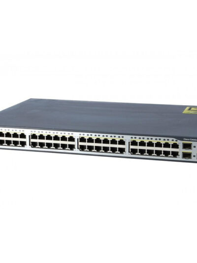 Cisco Catalyst 3750V2 Stackable 48 10/100Base-T Ethernet ports & 4 SFP-based Gigabit Uplink ports, IP Base software
