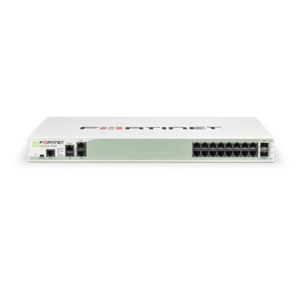 Fortinet FortiGate 200D 18x GE RJ45 (including 16x LAN ports, 2x WAN ports), 2x GE SFP DMZ ports, SPU NP4Lite and CP8 hardware accelerated, 64GB onboard SSD storage