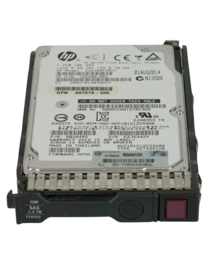 718162-B21 | HPE 1.2TB 10K SAS 2.5" DP SC HDD