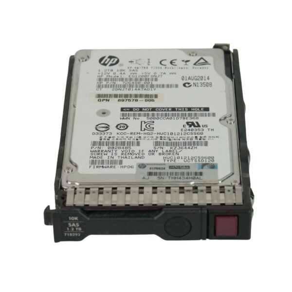 718162-B21 | HPE 1.2TB 10K SAS 2.5" DP SC HDD