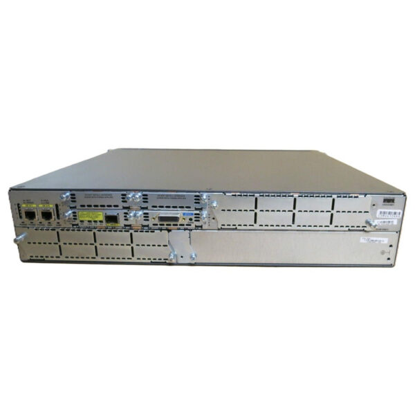 Cisco 2821 ISR  with AC power, 2GE, 1 NME-X, 1 EVM, 4 HWICs, 3 PVDM slots, 2 AIMs, and Cisco IOS IP Base Software