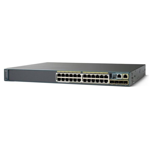 Cisco Catalyst 2960-SF 24 10/100 Fast Ethernet ports, 370W of POE/POE+ power, 2x SFP, FlexStack stacking (requires module), LAN Base software