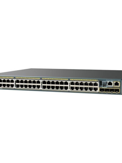 Cisco Catalyst 2960-SF 48 10/100 Fast Ethernet ports, 370W of POE/POE+ power, 4x SFP, FlexStack stacking (requires module), LAN Base software
