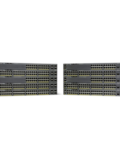 Cisco Catalyst 2960XR 48 10/100/1000 PoE+ ports (PoE budget of 370 W) and 4 SFP module slots, with one 640W AC power supply, IP Lite
