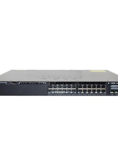 Cisco Catalyst 3650 Standalone with Optional Stacking 24 10/100/1000 Ethernet PoE+ and 4x1G Uplink ports, with one 640WAC power supply, 1 RU, LAN Base feature set