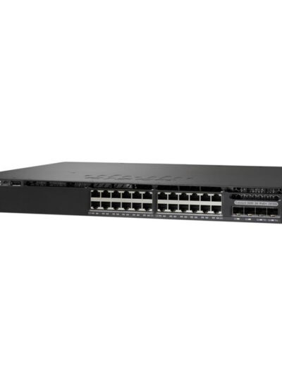 Cisco Catalyst 3650 Standalone with Optional Stacking 24 (16 10/100/1000 and 8 100Mbps/1/2.5/5/10 Gbps) Ethernet and 4x10G Uplink ports, with one 1100WAC power supply, 1 RU, LAN Base feature set