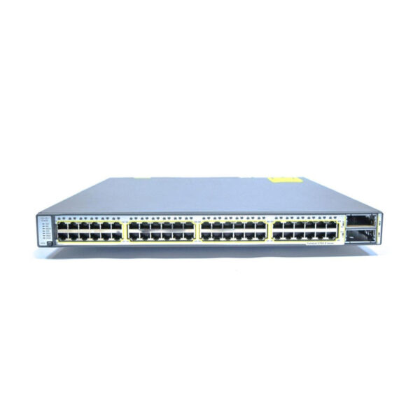 Cisco Catalyst 3750E Stackable 48 10/100/1000 Ethernet ports & 2 10GE X2, with one 265W AC Power Supply, IP Services software