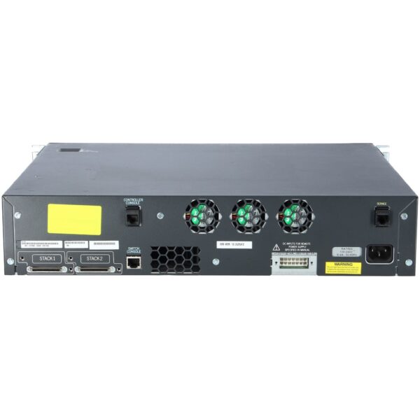 Cisco Catalyst 3750G Stackable 24 10/100/1000Base-T PoE Gigabit Ethernet ports & 2 SFP-based Gigabit Ethernet ports, with Integrated WLAN Controller for up to 25 APs, IP Base Software - Imagen 2