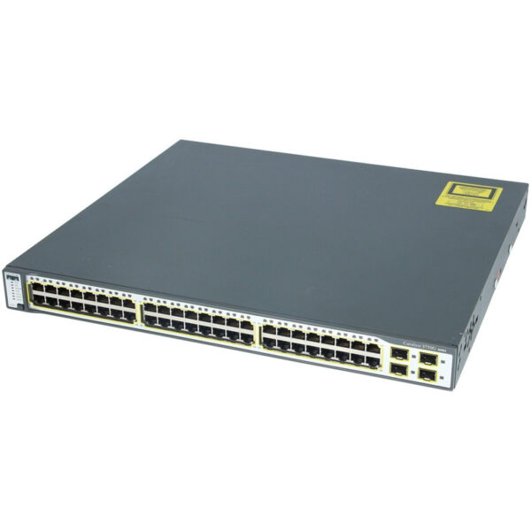 Cisco Catalyst 3750G Stackable 48 10/100/1000 Ethernet ports & 4 SFP-based Gigabit Ethernet uplink ports, IP Base software
