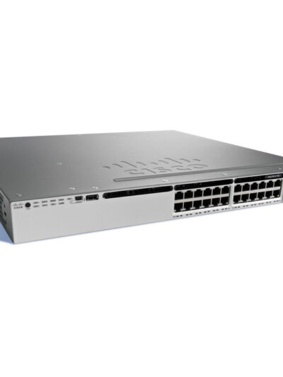 Cisco Catalyst 3850 Stackable 24 10/100/1000 Ethernet PoE+ ports, with one 715WAC power supply  1 RU, IP Base feature set