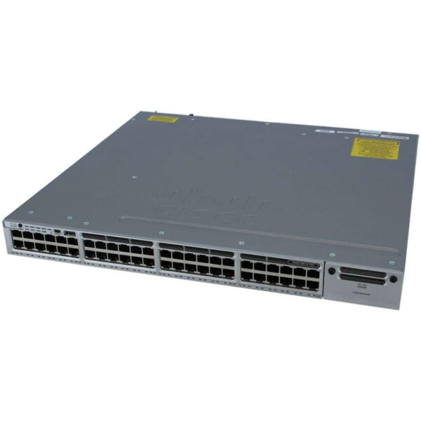 Cisco Catalyst 3850 Stackable 48 10/100/1000 Ethernet PoE+ ports, with one 715WAC power supply  1 RU, LAN Base feature set (StackPower cables need to be purchased separately)