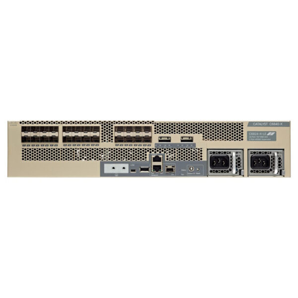 Cisco Catalyst 6824-X-Chassis, 24 10G SFP+ ports and 2 40G QSFP ports (Standard Tables)