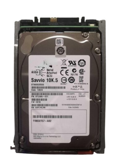 EMC 600GB 10K 2.5-inch SAS 6Gb/s Hard Disk Drive for VNX w/ caddy